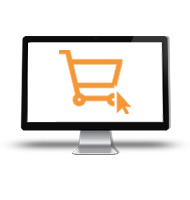 Web shop icon roll up button