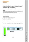 Application note:  HS20 to RCU10 signal strength cable
