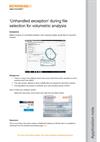 Application note:  'Unhandled exception' during file selection for volumetric analysis