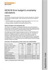 Application note:  Error budget and uncertainty calculations: QC20-W ballbar